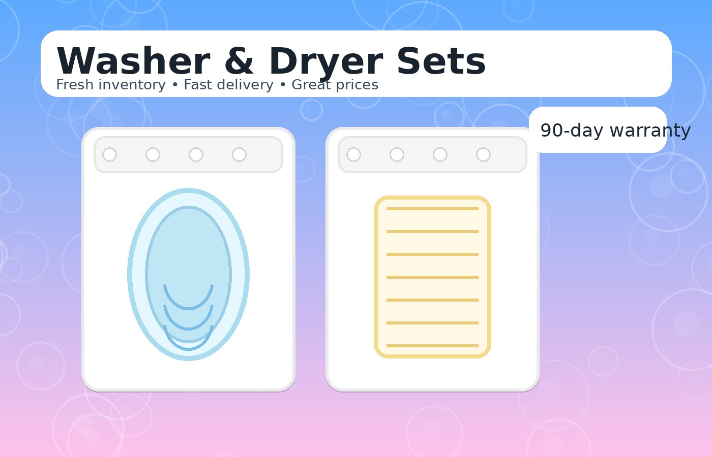 Washer and dryer set